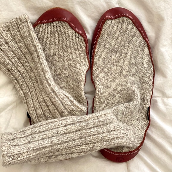 acorn wool lounging slippers